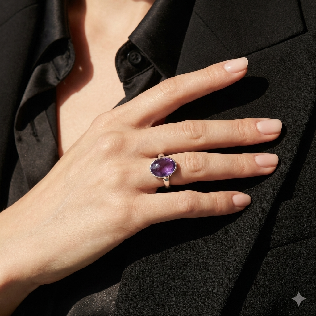 Amethyst Oval Ring