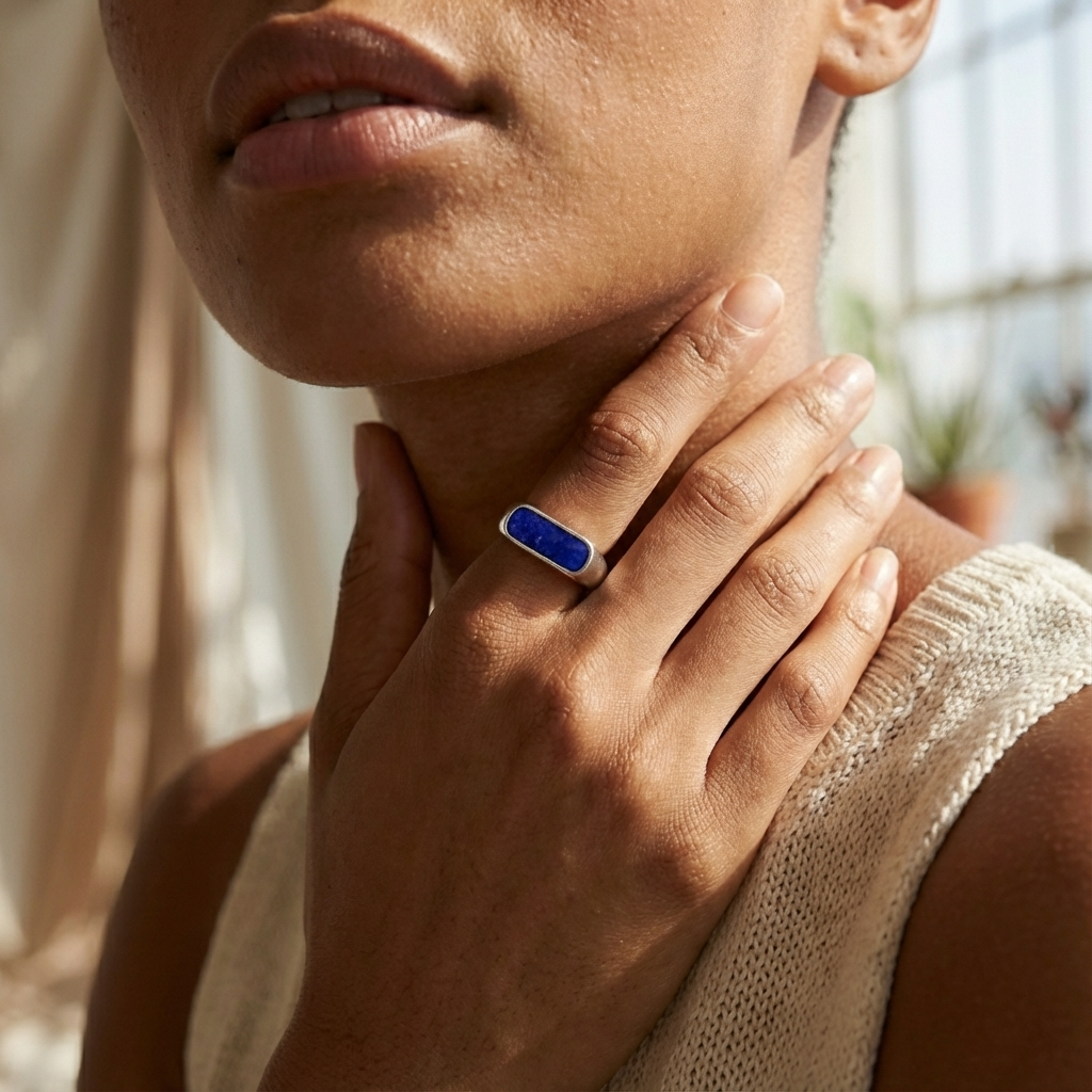 Lapis Bar Ring